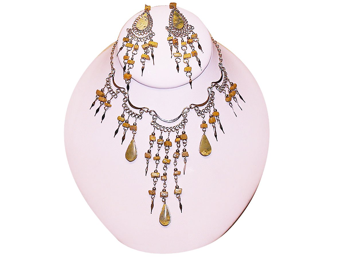13964_3005-yellow-green-natural-stone-jewelry-set
