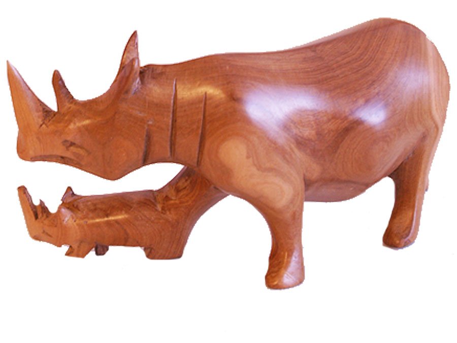 Hand Crafted African Animal- Rhino