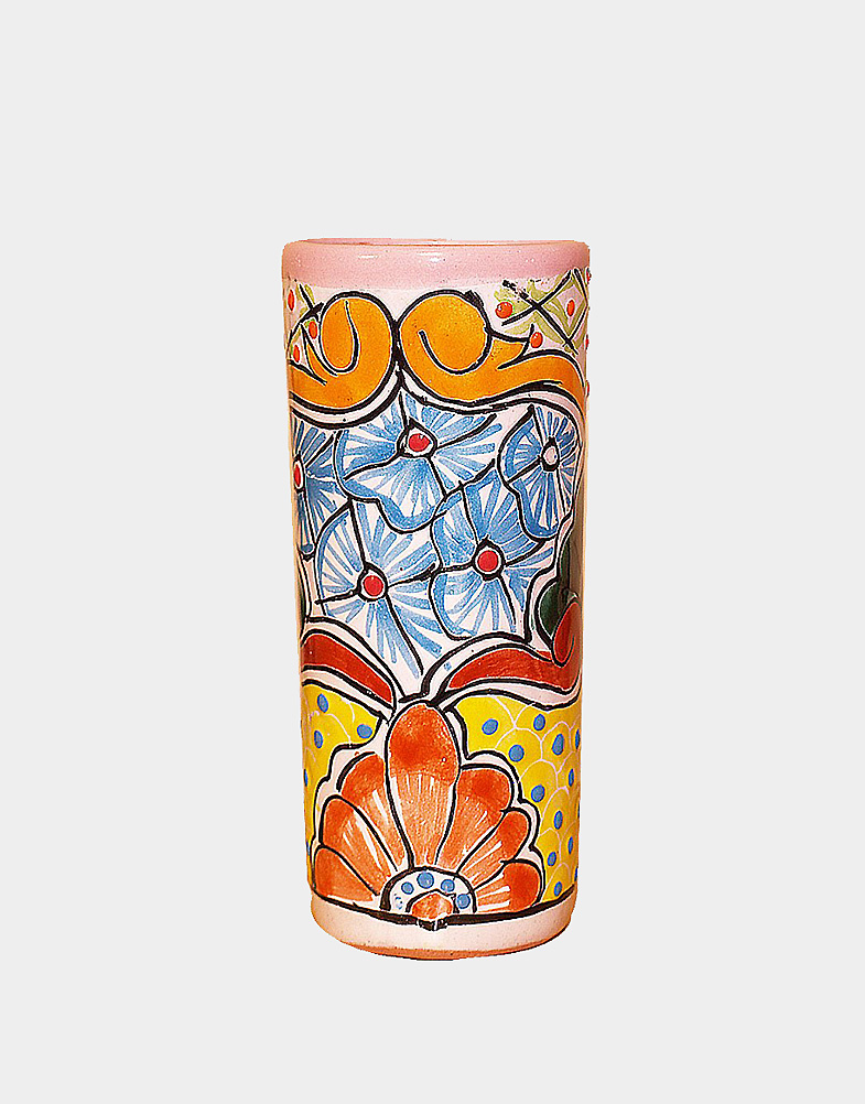 Mexican Talavera Style Ceramic Vase