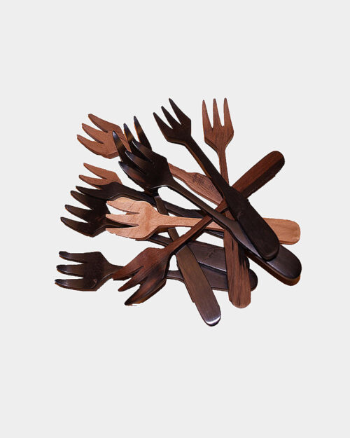 Wooden Forks from India Set of Four: Three Sets