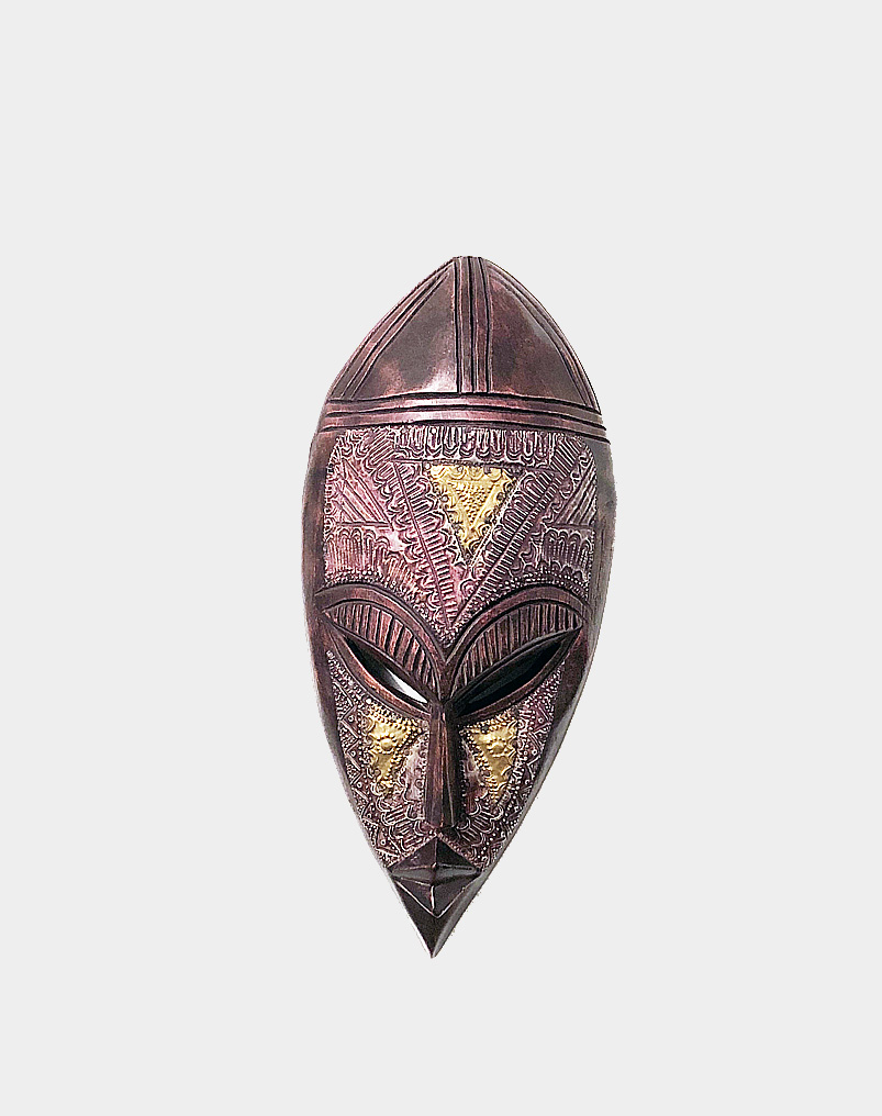 Beautifully crafted large wooden traditional African Fang mask with metallic decor will add a bit of Africa to your decor. Free shipping at Craft Montaz.