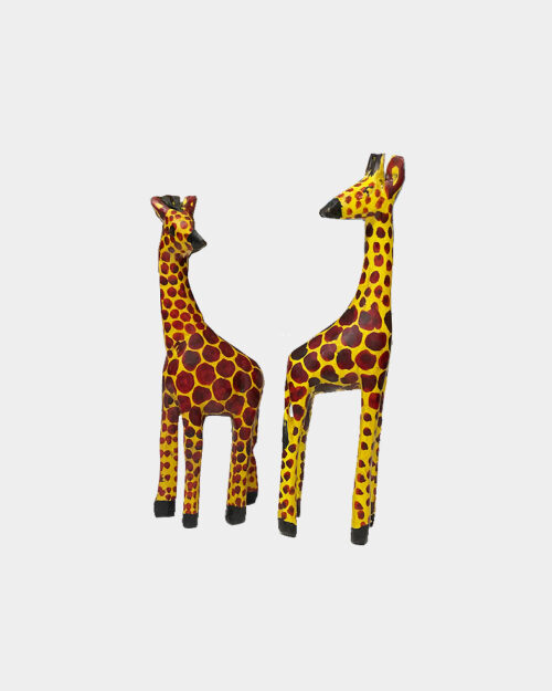 Wood Carved Standing Giraffe