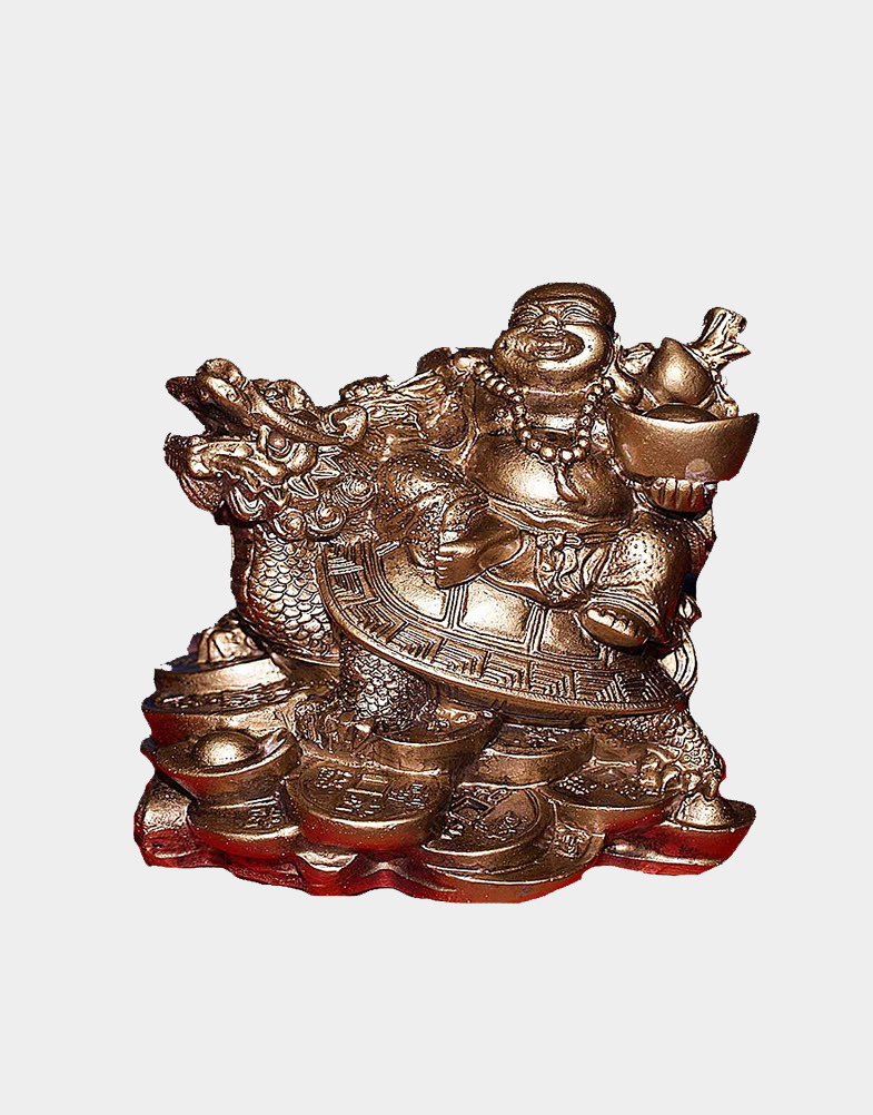 feng shui buddha with coins