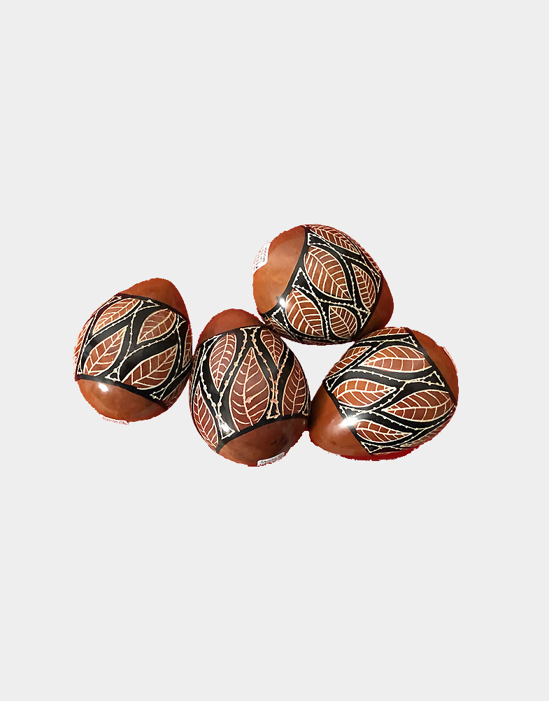 Brown soapstone eggs-a