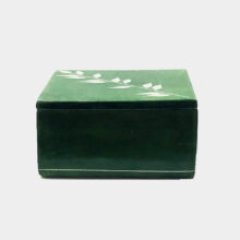 Green square soapstone box-a