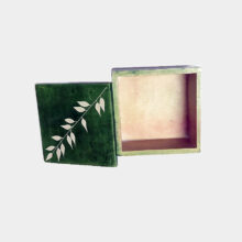 Green square soapstone box-b