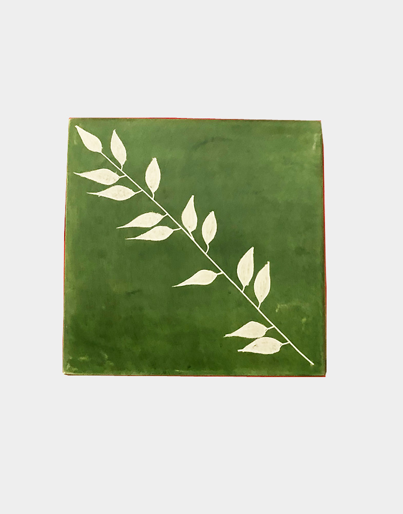 Green square soapstone box-c