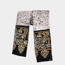 batik scarves -grey and black-a