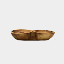 olive wood twin bowl-b