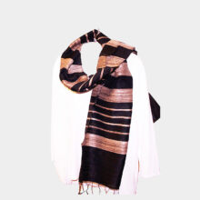 Black Muga silk scarf