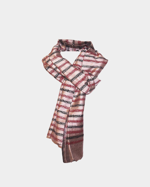 Greyish Gold Khadi Silk Scarf- Printed Fashion Scarf