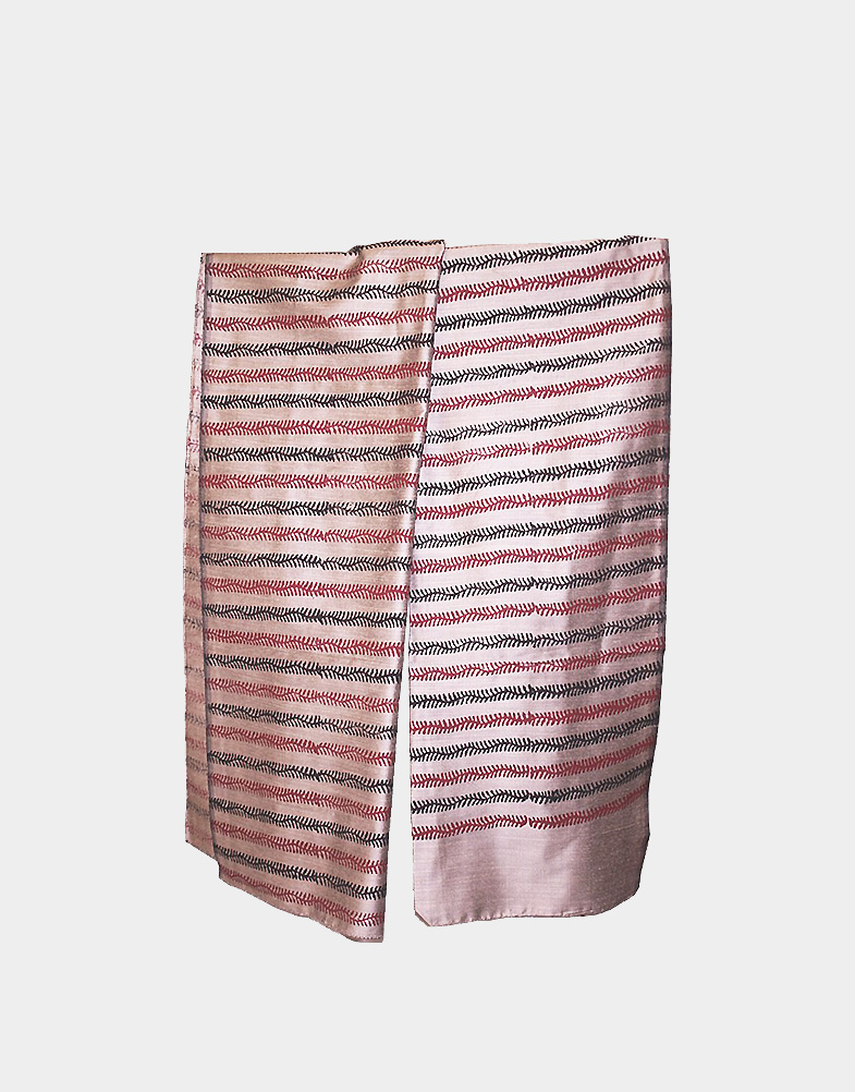 Printed half silk scarf1-b