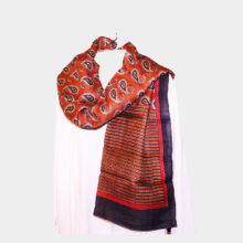 ornage kalka silk scarf-b