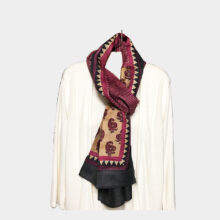 pink stripe with kalka aborder scarf-b copy