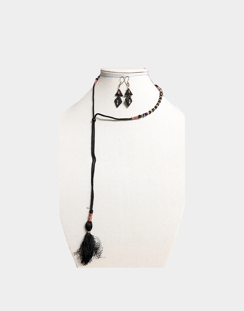 Black Terracotta Jewelry set-1c