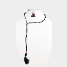 Black three pendant jewelry set-c