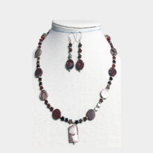 Granite beaded jewlery set-a