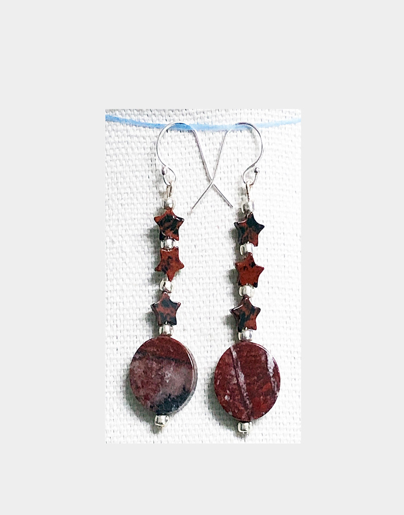 Granite beaded jewlery set-b