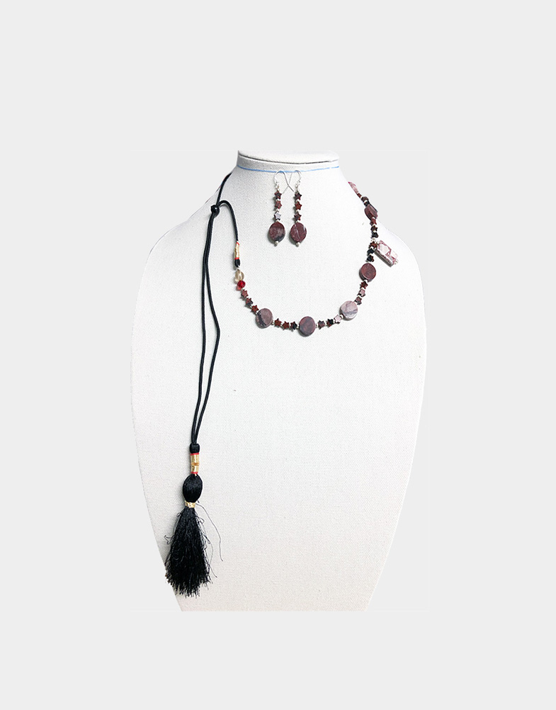 Granite beaded jewlery set-c