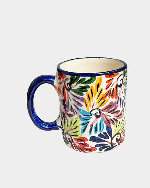 Multicolored Ceramic Coffee Mugs- Functional Pottery from Mexico