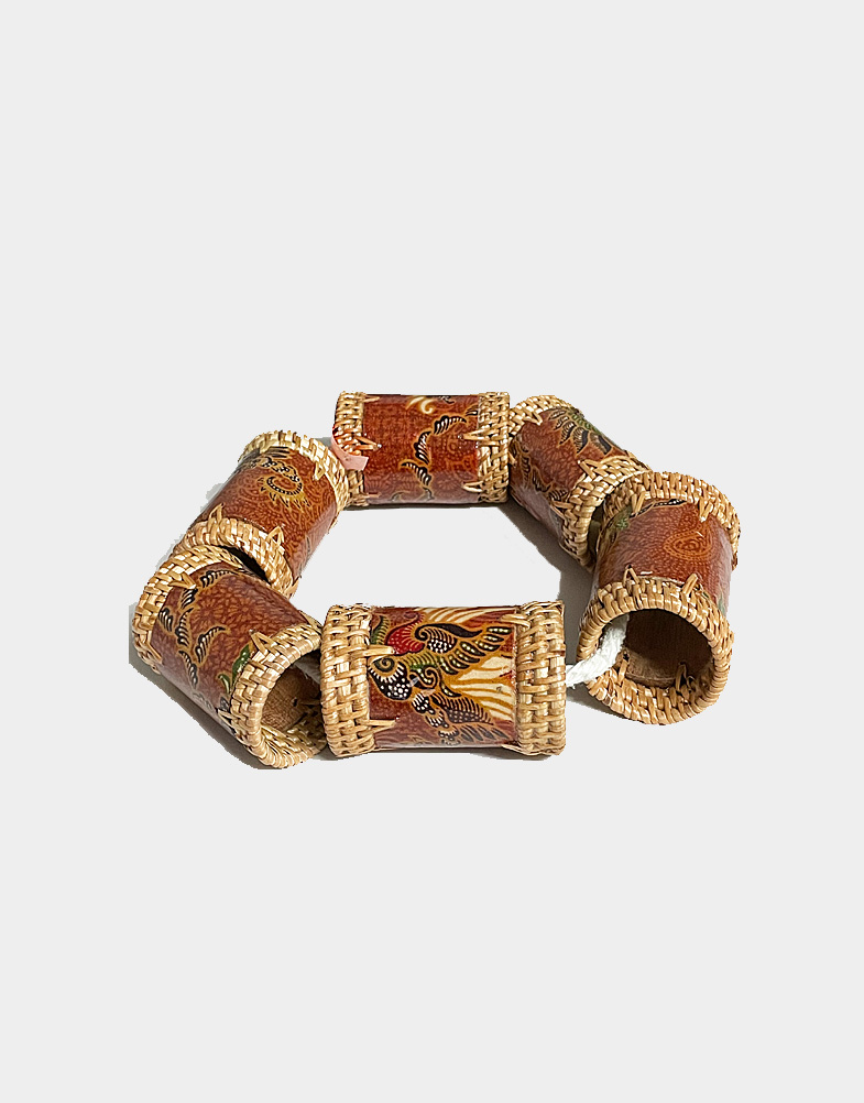 Ate Grass Batik Napkin Rings Ate Grass Batik Napkin Rings