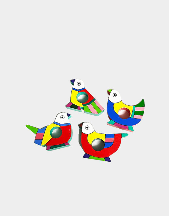 Pine Wood Hand Painted Napkin Rings Fair Trade Products