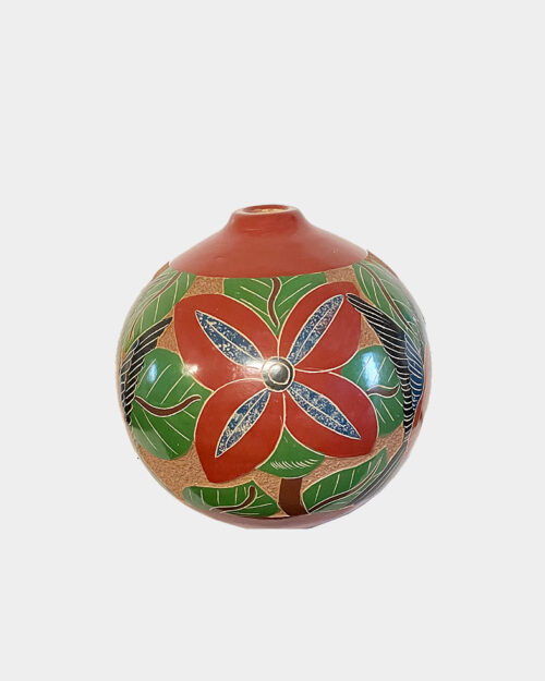 Colorful Hand Painted Pot- Nicaraguan Pottery