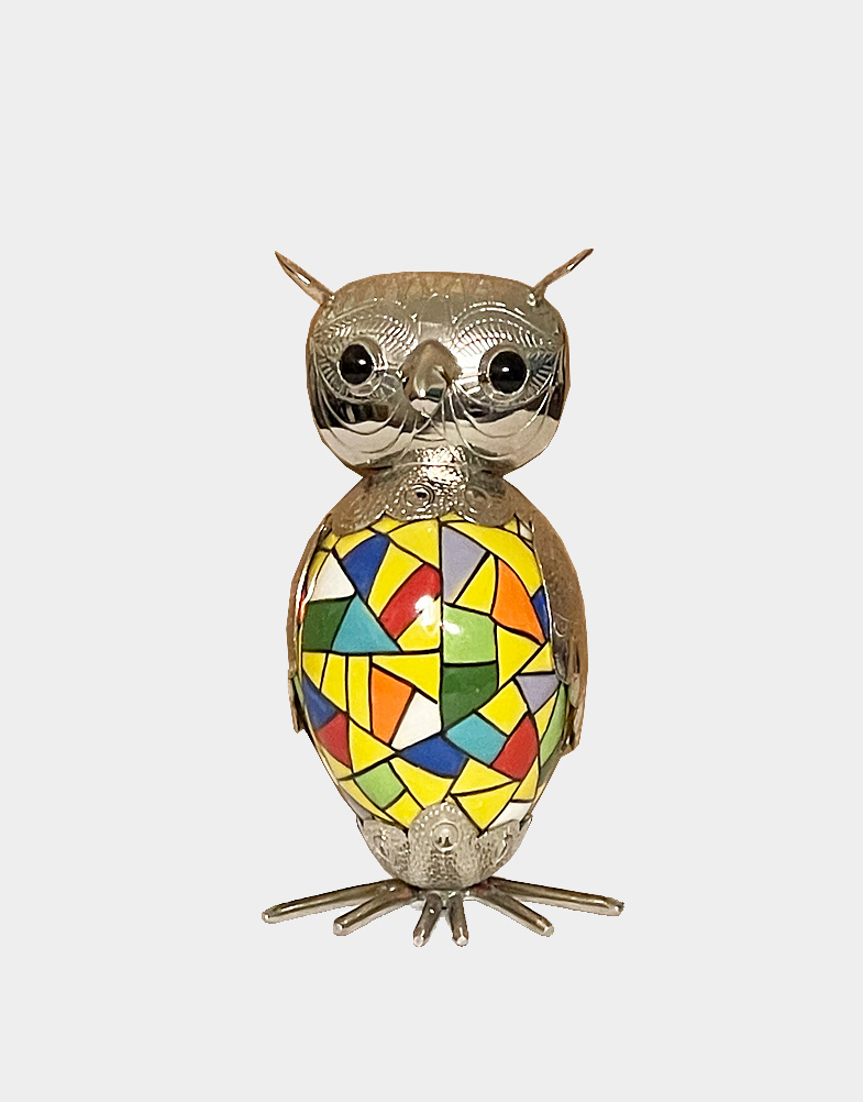 This exotic Owl Figurine is fully handcrafted with alpaca silver and ceramic materials. This special Owl was created in Peru, South America. Free shipping.