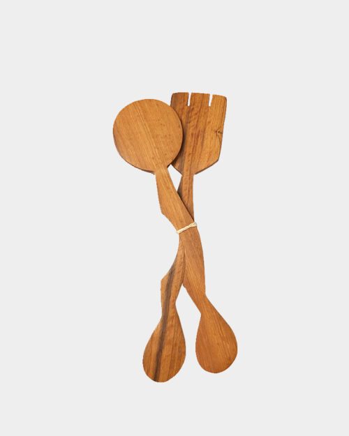 Olive Wood Salad Servers Set