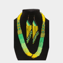 neon yellow necklace set-b