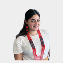 red-black beaded jewelry set-b