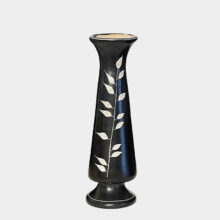 soapstone black vase-a