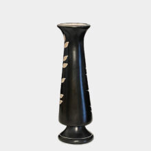 soapstone black vase-b