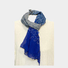 grey-blue georgette tie n dye scarf-a