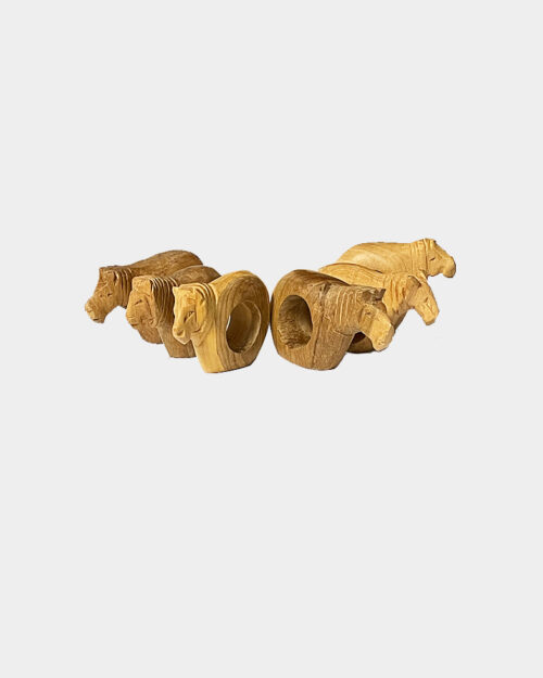 African Safari Lion Napkin Rings Set of Six