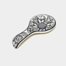 mexican ceramic blue spoon rest