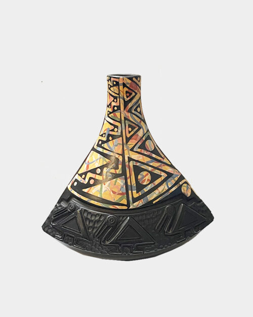 Fan Shaped Peruvian Pottery Vase