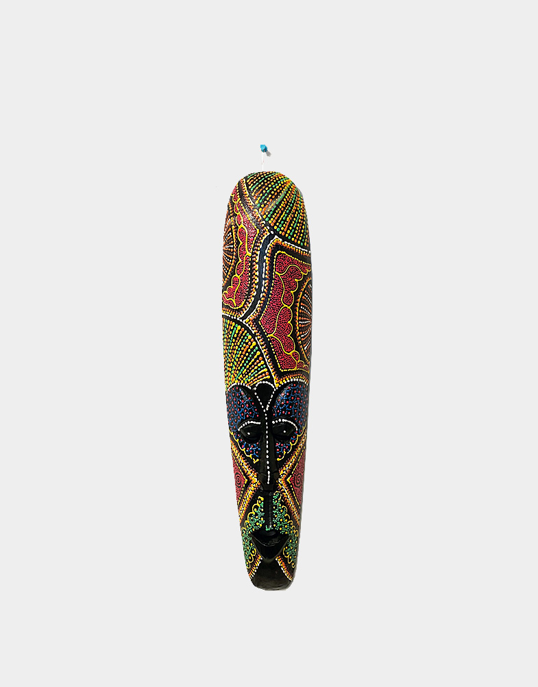 This mask is Hand carved & hand painted on aboriginal Wood by Artisans in Indonesia. Ideal for great wall decoration for home, bar, restaurant, office or study.