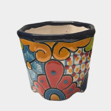 talavera plant pot blue lip3-a