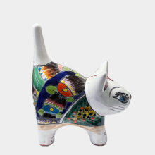 white cat ring holder-b