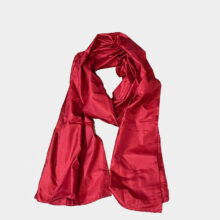 red pure silk scarf-a