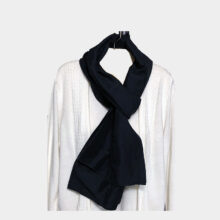 solid balck scarf-a