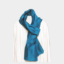 solid blue scarf-a