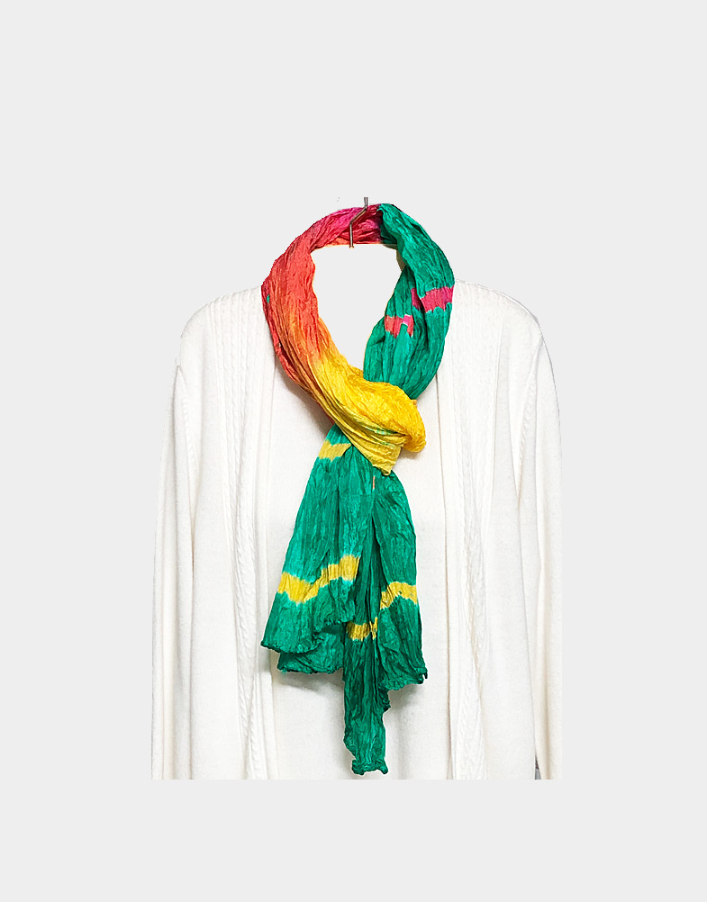 These gorgeous tie and dye fair trade lightweight scarves are made by women artisans in Western India. These can go with any outfit for evening party. Buy now!!