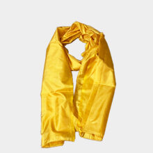 yellow pure silk scarf-a