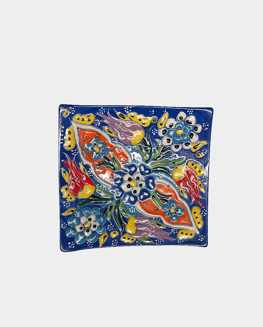 square relief snack plate 5-a