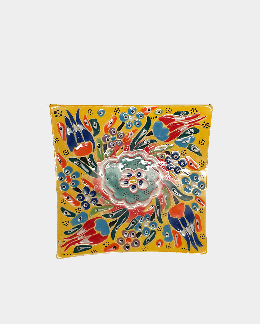 square relief snack plate 6-a