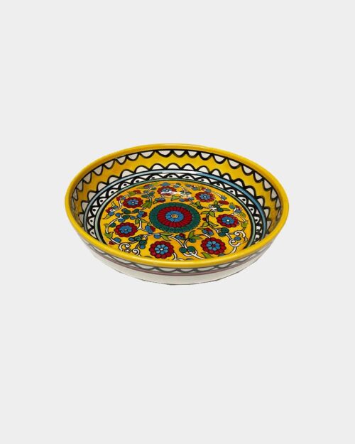 Yellow Ceramic Bowl from Palenstinia, West Bank