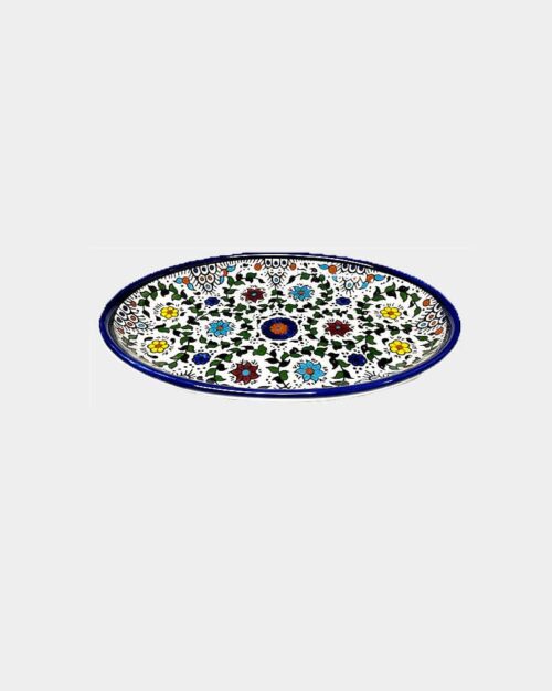 Beautiful Ceramic Oval Tray in Blue and White
