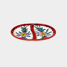 two sides snakc plate in red-a